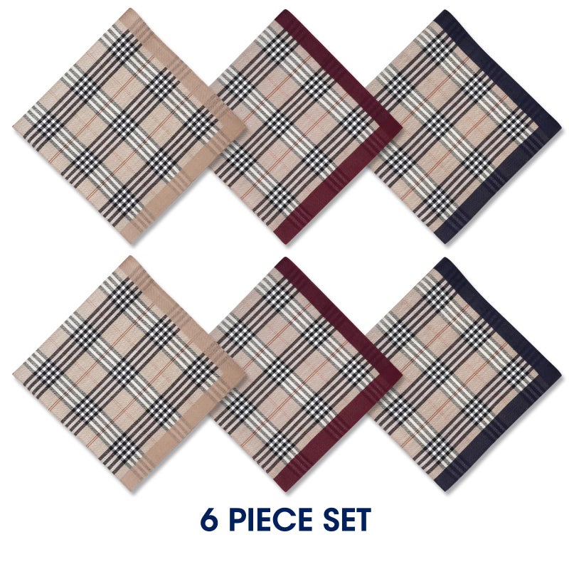 Selected Hanky 100% Cotton Men's Handkerchief 6 Piece Gift Set - Image 4